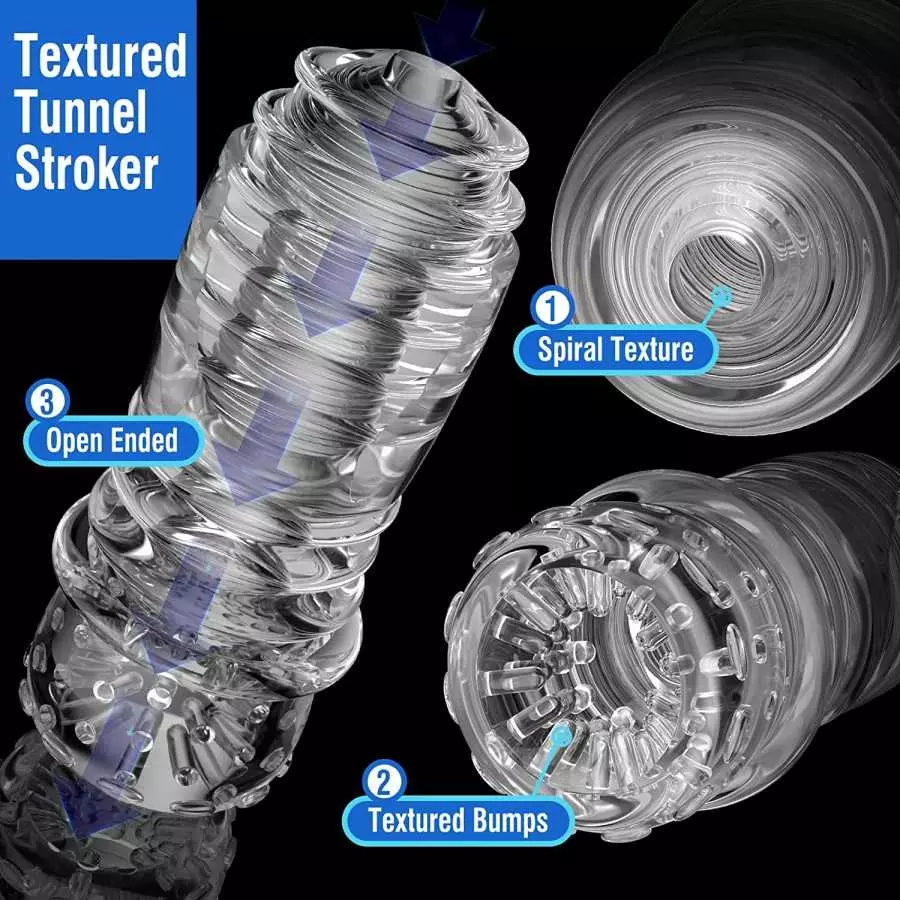 Male Masturbators Cup Pocket Pussy Portable Stroker with Textured Tunnel and Bumps Ultra Soft Stretchy TJIJP Blow Job Sex Toy fo