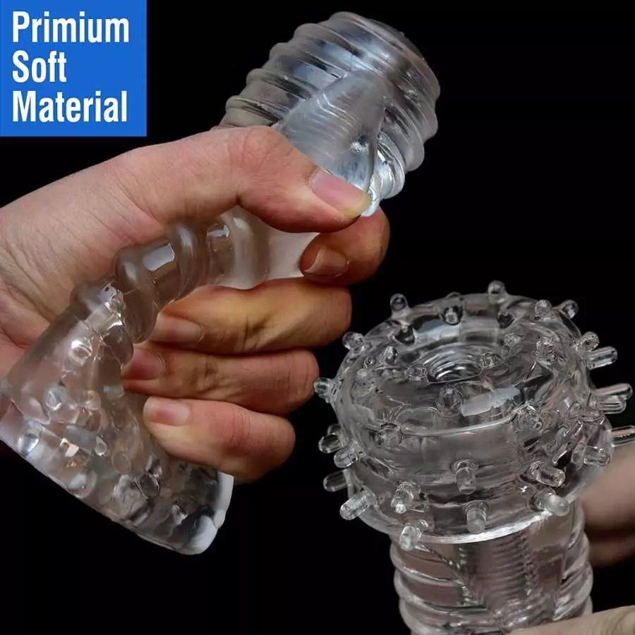 Male Masturbators Cup Pocket Pussy Portable Stroker with Textured Tunnel and Bumps Ultra Soft Stretchy TJIJP Blow Job Sex Toy fo