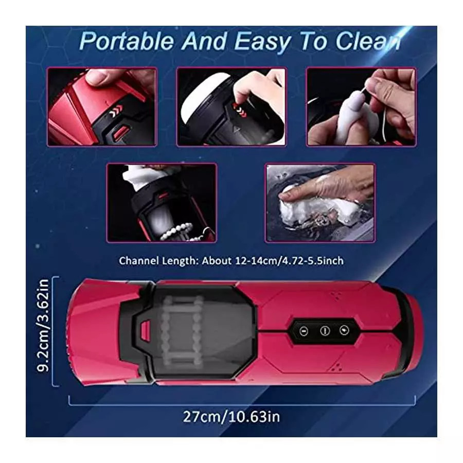 Tazew Automatic Male Masturbator with Penis Ring, Male Masturbators Cup with 7 Thrusting & Vibration Modes for Penis Stimulation