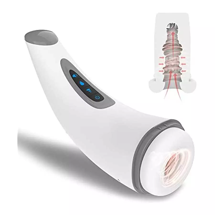 Male Sex Toys Automatic Masturbators Cup Electric Pocket Pussy Blowjob, Stroker with 7 Modes Vibration 3 Suction Heating Powerfu