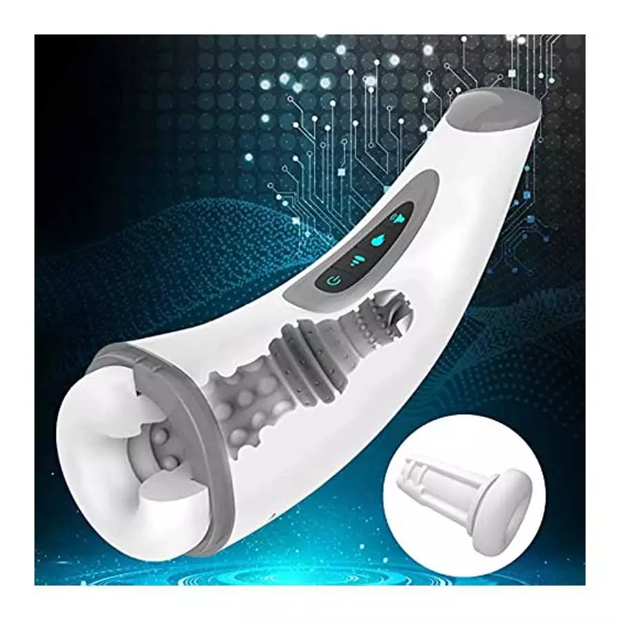 Male Sex Toys Automatic Masturbators Cup Electric Pocket Pussy Blowjob, Stroker with 7 Modes Vibration 3 Suction Heating Powerfu