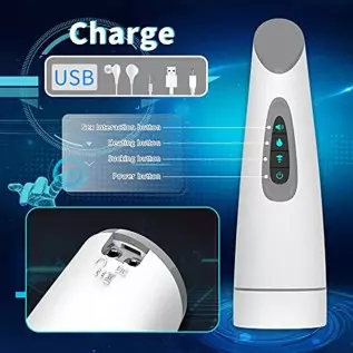 Male Sex Toys Automatic Masturbators Cup Electric Pocket Pussy Blowjob, Stroker with 7 Modes Vibration 3 Suction Heating Powerfu