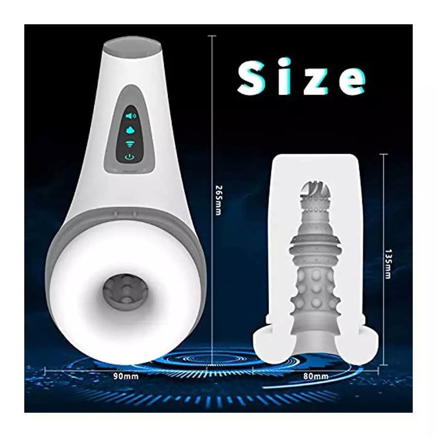 Male Sex Toys Automatic Masturbators Cup Electric Pocket Pussy Blowjob, Stroker with 7 Modes Vibration 3 Suction Heating Powerfu