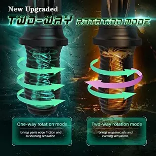 Automatic Male Masturbator, Vibrating Male Masturbator Cup with 7 Rotations & 7 Vibrations for Blowjob Sex Toy, Electric Male Ma