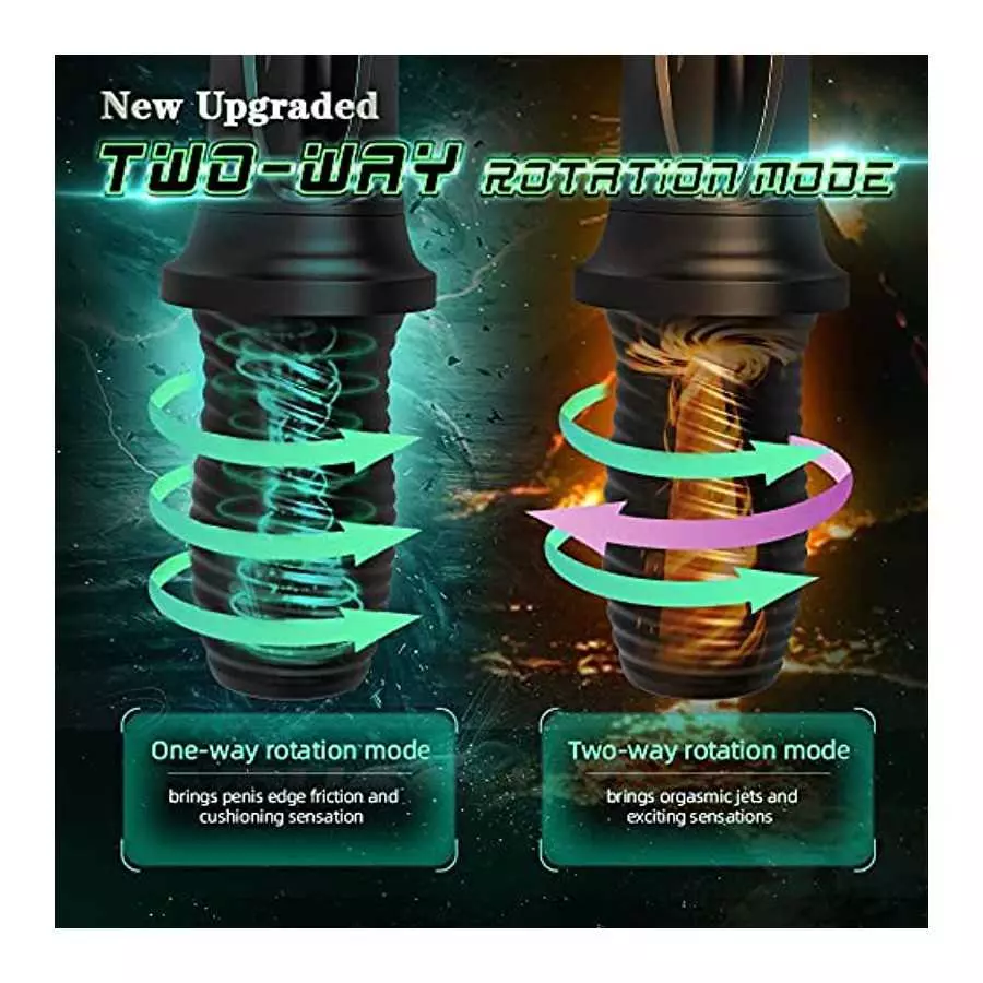 Automatic Male Masturbator, Vibrating Male Masturbator Cup with 7 Rotations & 7 Vibrations for Blowjob Sex Toy, Electric Male Ma