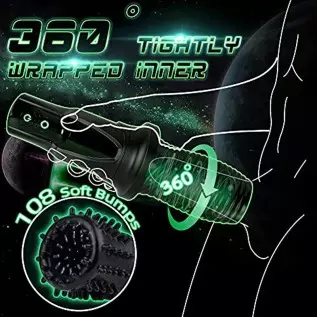Automatic Male Masturbator, Vibrating Male Masturbator Cup with 7 Rotations & 7 Vibrations for Blowjob Sex Toy, Electric Male Ma