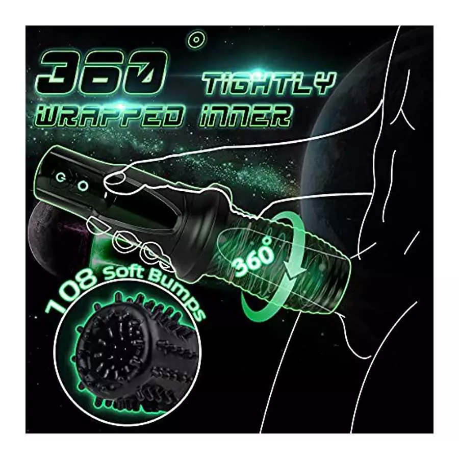 Automatic Male Masturbator, Vibrating Male Masturbator Cup with 7 Rotations & 7 Vibrations for Blowjob Sex Toy, Electric Male Ma