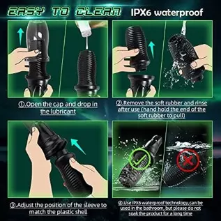 Automatic Male Masturbator, Vibrating Male Masturbator Cup with 7 Rotations & 7 Vibrations for Blowjob Sex Toy, Electric Male Ma