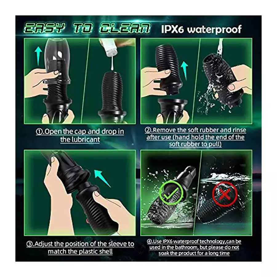 Automatic Male Masturbator, Vibrating Male Masturbator Cup with 7 Rotations & 7 Vibrations for Blowjob Sex Toy, Electric Male Ma