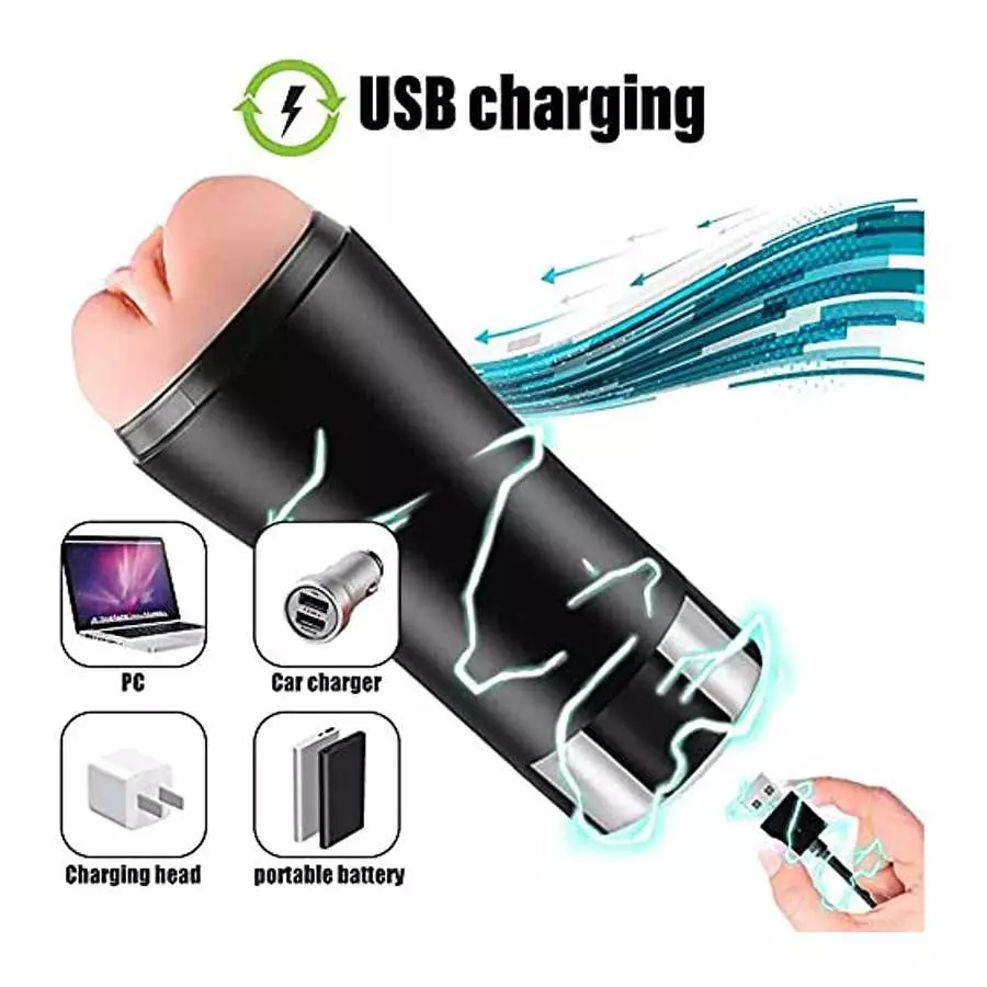 Automatic Male Masturbators - Sucking Male Masturbator with 10 Vibration & Voice Adult Male Sex Toys for Men Hands Free Pocket P