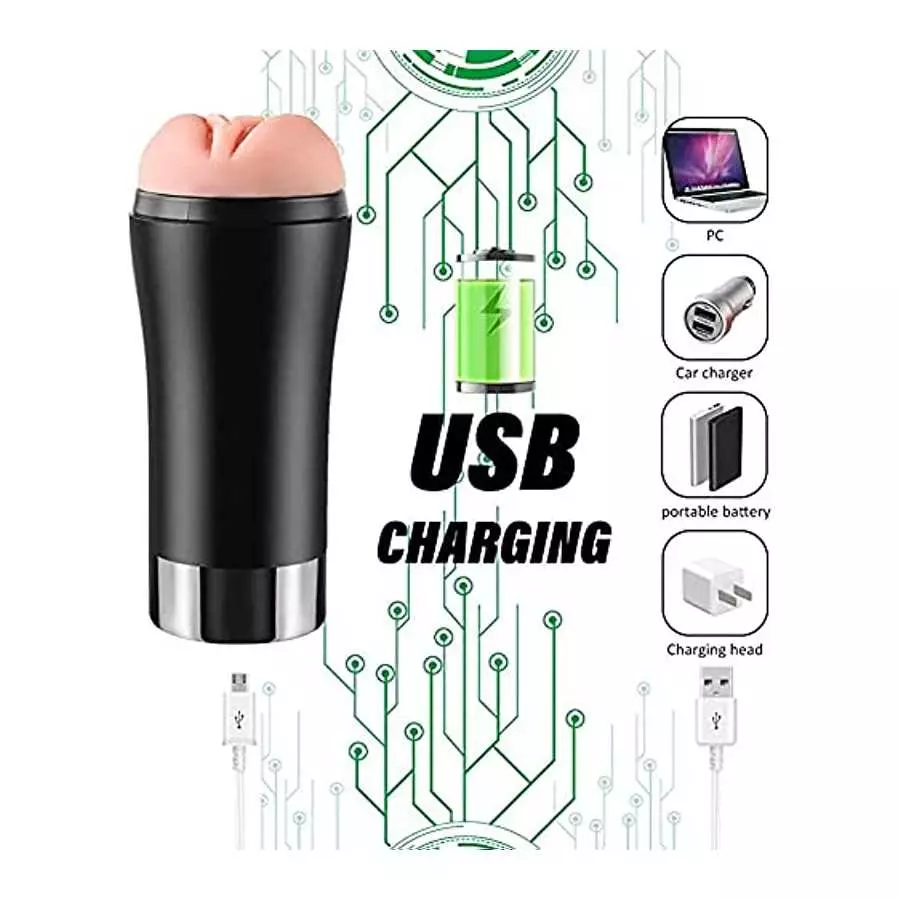 Automatic Male Masturbators - Sucking Male Masturbator with 10 Vibration & Voice Adult Male Sex Toys for Men Hands Free Pocket P