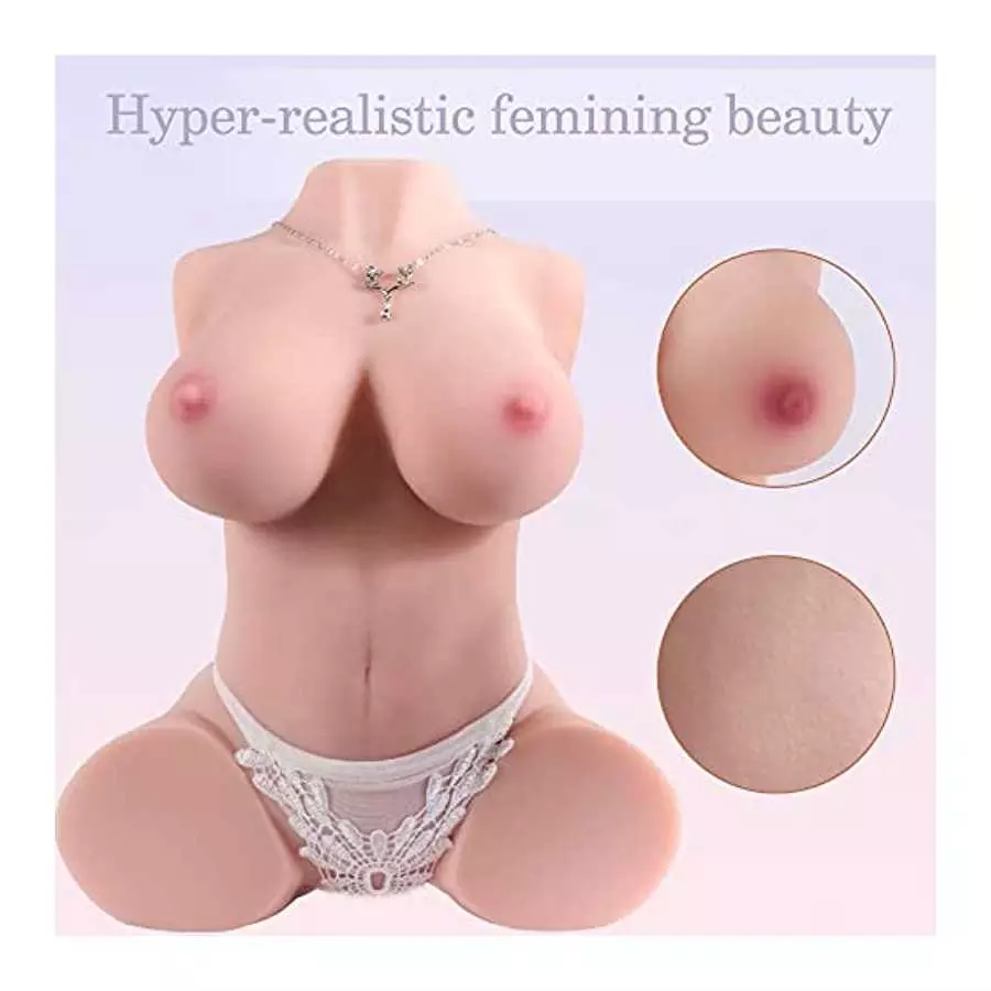 Silicone Sex Doll Mini Realistic Torso Sex Doll Sex Toys for Men’s Sex Pleasure with Male Masturbator Pocket Pussy Sex Realistic