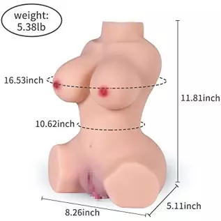 Silicone Sex Doll Mini Realistic Torso Sex Doll Sex Toys for Men’s Sex Pleasure with Male Masturbator Pocket Pussy Sex Realistic
