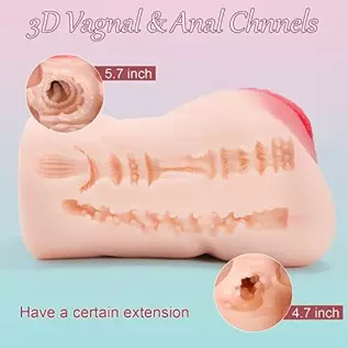 Pocket Pussy Male Masturbators Sex Toys for Men, Sex Stroker with 3D Realistic Vagina and Tight Anal for Men Masturbation, Porta Pocket Pussy Male Masturbators Sex Toys for Men, Sex Stroker with 3D Realistic Vagina and Tight Anal for Men Masturbation, Porta