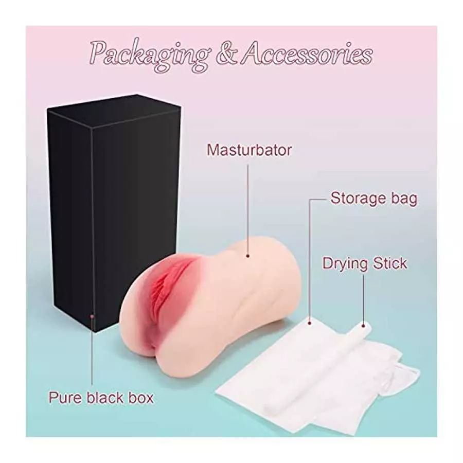 Pocket Pussy Male Masturbators Sex Toys for Men, Sex Stroker with 3D Realistic Vagina and Tight Anal for Men Masturbation, Porta