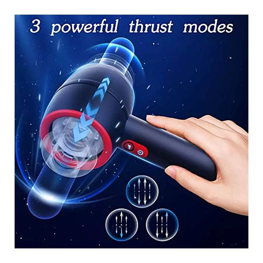 Automatic Male Masturbator, AMOVIBE Male Masturbators Cup with 3 Thrusting Modes, Double Speed Magnetic Charging Sex Toys for Me