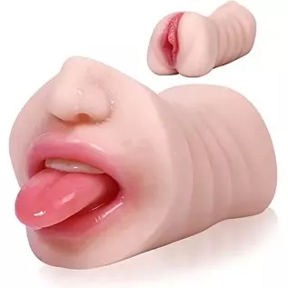 Lifelike Pocket Pussy with Realistic Mouth for Oral Sex, Male Masturbator Toy with 3D Realistic Tight Vagina Sex Stroker, Blow J