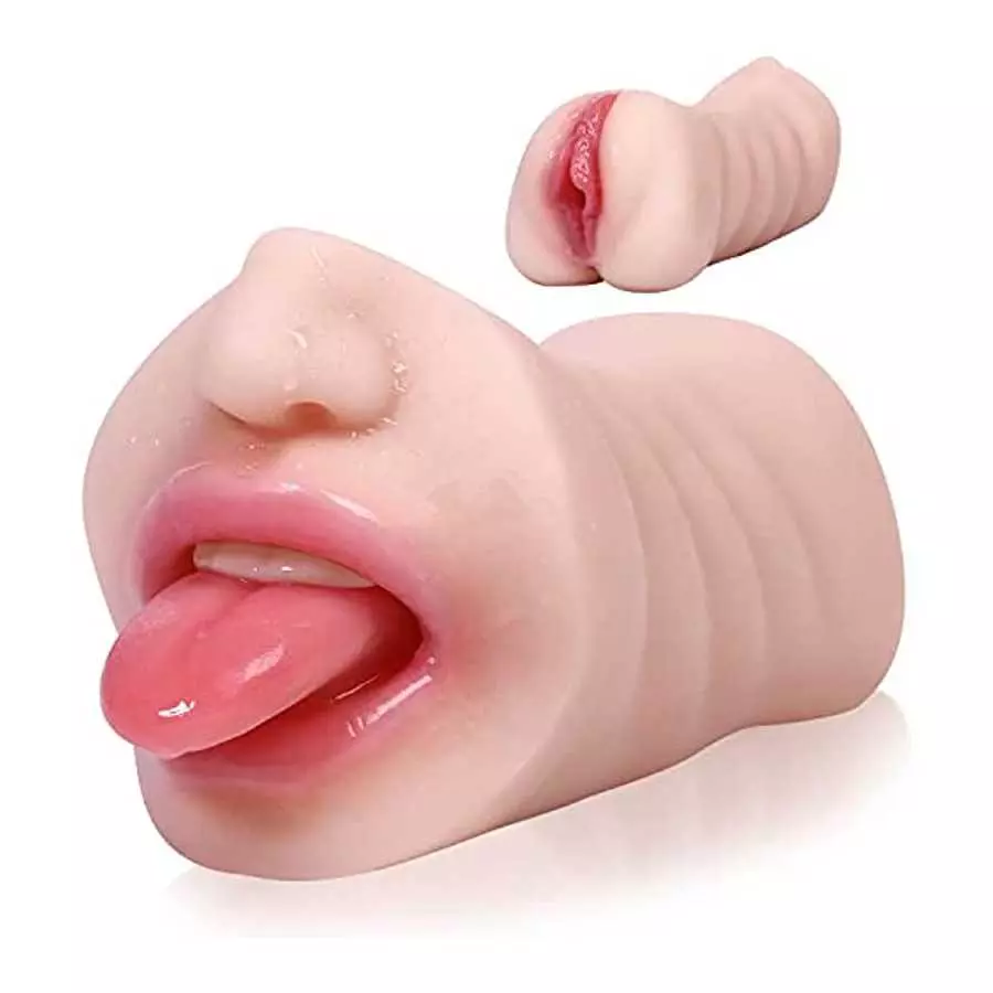 Lifelike Pocket Pussy with Realistic Mouth for Oral Sex, Male Masturbator Toy with 3D Realistic Tight Vagina Sex Stroker, Blow J