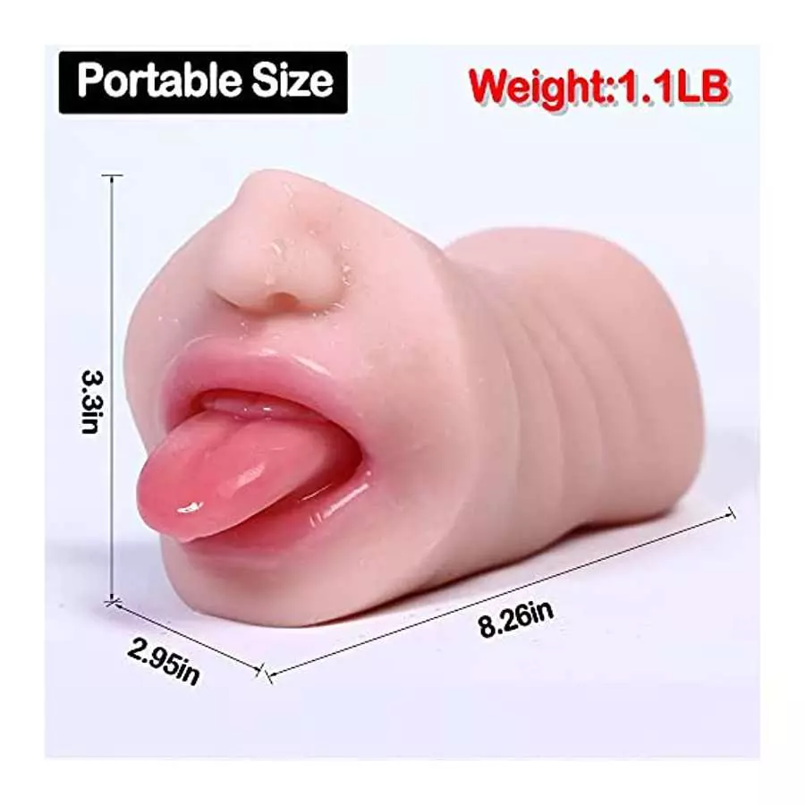Lifelike Pocket Pussy with Realistic Mouth for Oral Sex, Male Masturbator Toy with 3D Realistic Tight Vagina Sex Stroker, Blow J