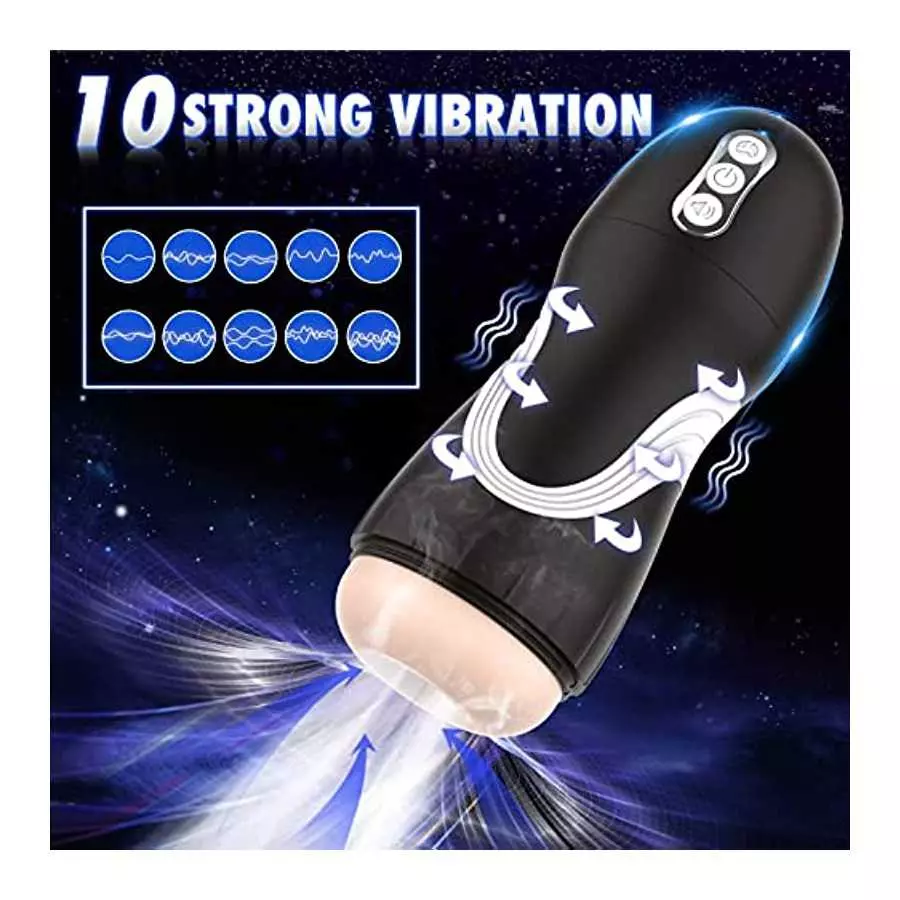 Automatic Male Masturbators Sucking, Edan's Secret Oral Sex Stroker Toy with 7 Suction & 10 Vibration, Blowjob Pocket Pussy Adul
