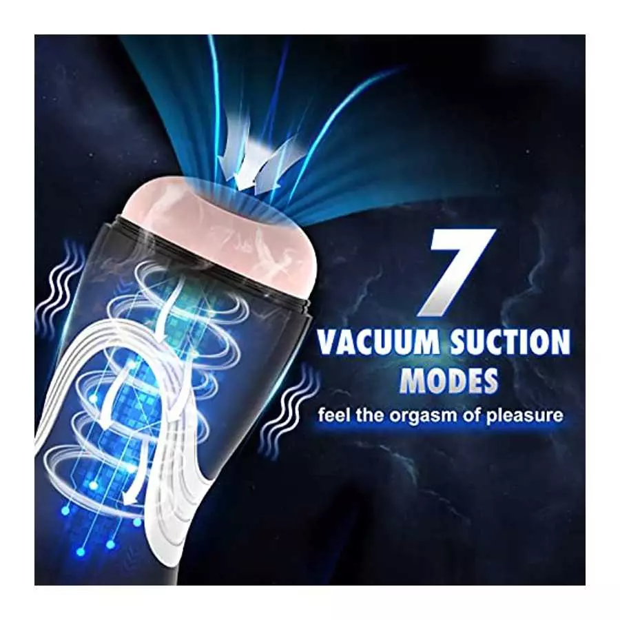 Automatic Male Masturbators Sucking, Edan's Secret Oral Sex Stroker Toy with 7 Suction & 10 Vibration, Blowjob Pocket Pussy Adul