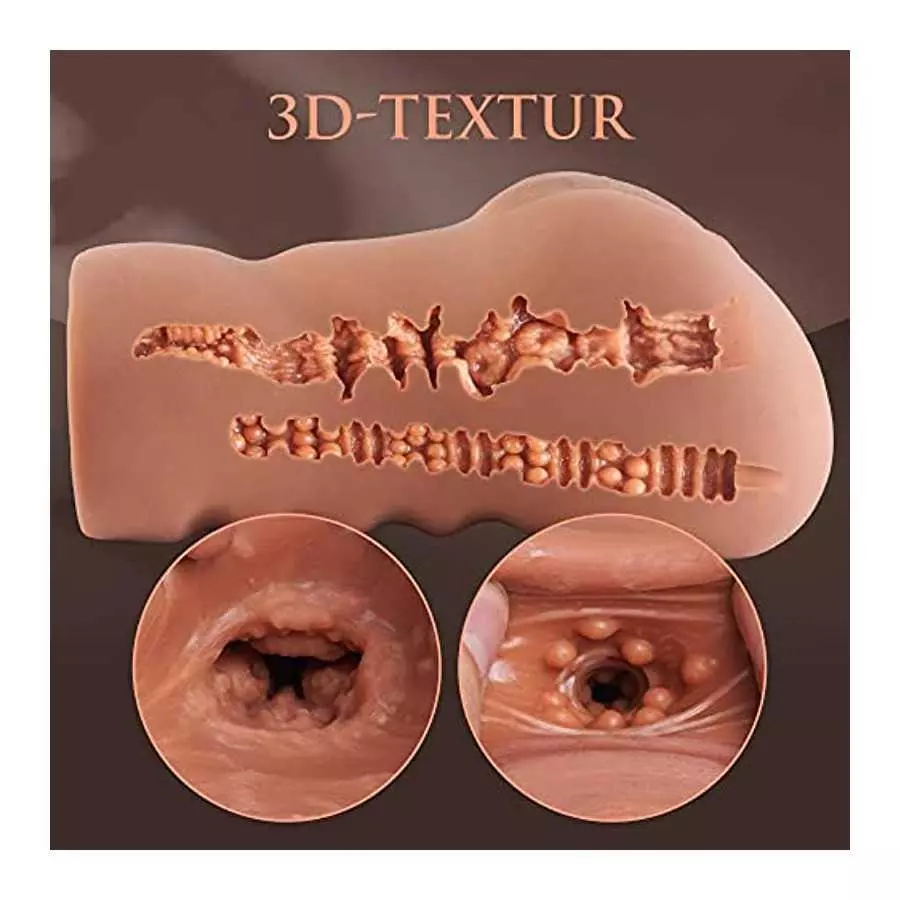 Realistic Male Masturbator, Pocket Pussy with 3D Structure for Men Masturbation, Lifelike Adult Sex Toy Strocker, Masturbators B