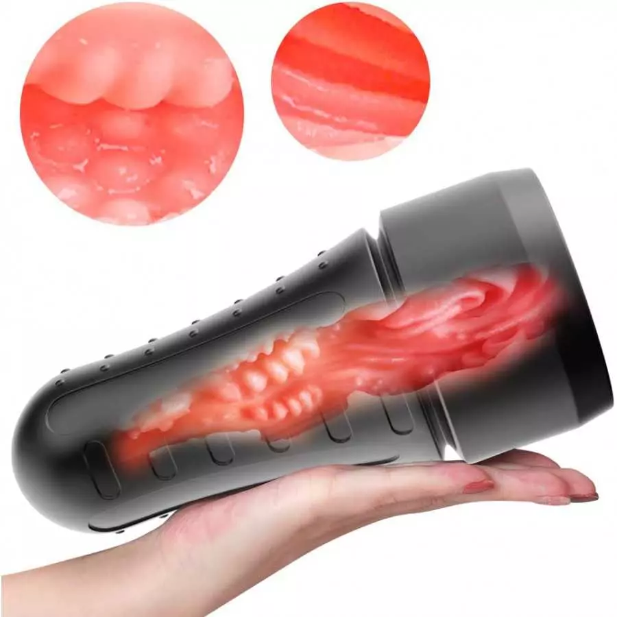 Male Masturbators Cup Adult Sex Toys with Bullet Vibrator Realistic Textured Pocket Vagina Pussy Man Masturbation Stroker