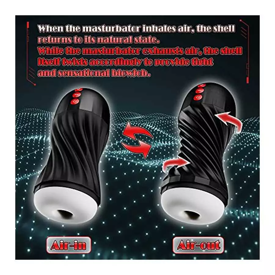 Automatic Sucking Male Masturbator Cup for Beginners, Pocket Pussy with 7 Vibrating Modes & 5 Suctions Penis Stimulation, Electr