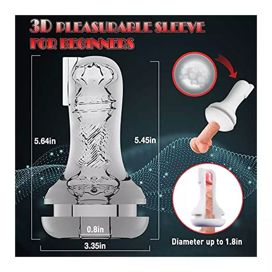 Automatic Sucking Male Masturbator Cup for Beginners, Pocket Pussy with 7 Vibrating Modes & 5 Suctions Penis Stimulation, Electr