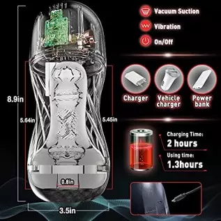 Automatic Sucking Male Masturbator Cup for Beginners, Pocket Pussy with 7 Vibrating Modes & 5 Suctions Penis Stimulation, Electr