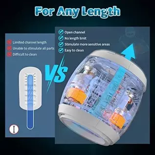 Sex Toys Male Masturbator for Men, 12 Vibrations Males Vibrator with Open-Ended 3D Textured Pocket Pussy for Penis Stimulation,