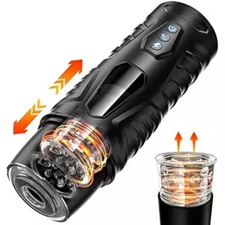 Automatic Male Masturbators Sex Toys for Men, Male Masturbator Cup with 7 Thrusting Rotation Modes for Penis Stimulation, 3D Rea