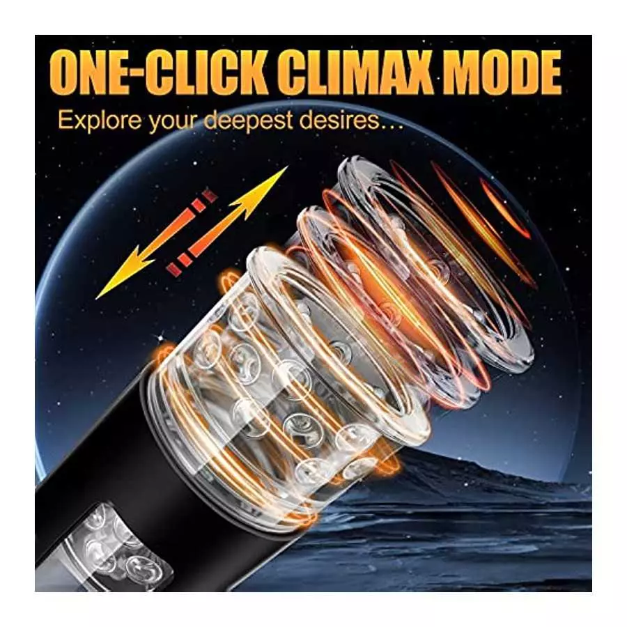 Automatic Male Masturbators Sex Toys for Men, Male Masturbator Cup with 7 Thrusting Rotation Modes for Penis Stimulation, 3D Rea