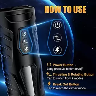 Automatic Male Masturbators Sex Toys for Men, Male Masturbator Cup with 7 Thrusting Rotation Modes for Penis Stimulation, 3D Rea Automatic Male Masturbators Sex Toys for Men, Male Masturbator Cup with 7 Thrusting Rotation Modes for Penis Stimulation, 3D Rea