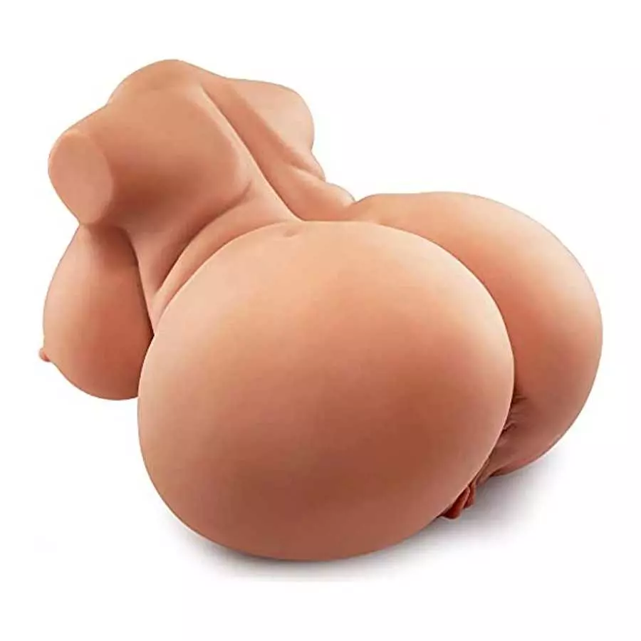 BBW Fat Brown Sex Doll with Big Ass and Boobs, Goyha Pussy Ass Male Masturbator Toy for Men Masturbation, 8.6LB Love Doll Male S