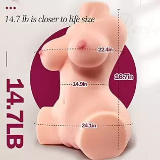 Goyha Sex Doll Male Masturbator with Big Breasts and Plump Hips, 13.8 B Realistic Torso Love Doll for Men Masturbation, Life-Siz