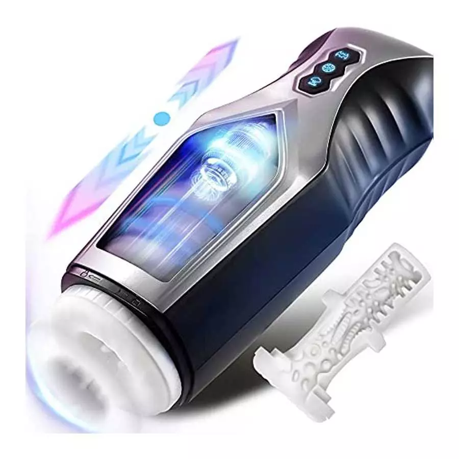 Automatic Male Masturbator Cup 7 Thrusting & Vibrating Modes & 3D Realistic Channel , Thrusting Masturbator Stroker with Fast Te Automatic Male Masturbator Cup 7 Thrusting & Vibrating Modes & 3D Realistic Channel , Thrusting Masturbator Stroker with Fast Te