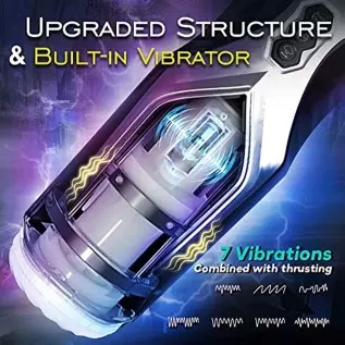 Automatic Male Masturbator Cup 7 Thrusting & Vibrating Modes & 3D Realistic Channel , Thrusting Masturbator Stroker with Fast Te Automatic Male Masturbator Cup 7 Thrusting & Vibrating Modes & 3D Realistic Channel , Thrusting Masturbator Stroker with Fast Te