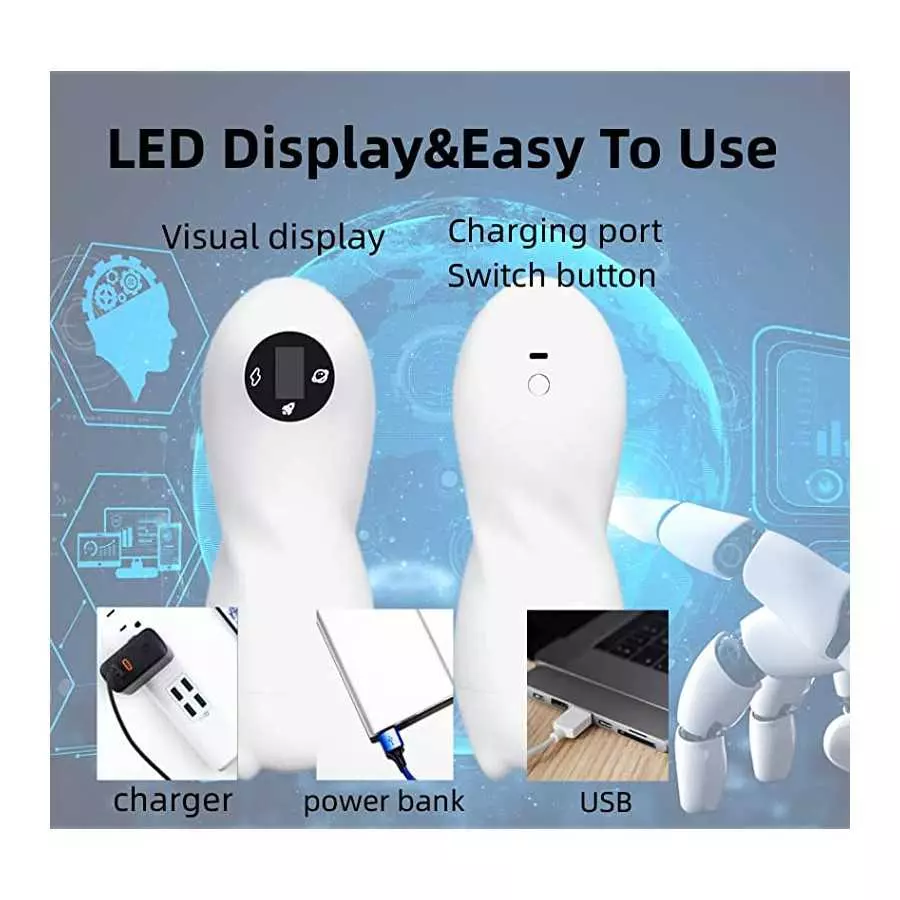 Automatic Male Masturbator Cup, Electric Male Masturbators with 4 Sucking & 9 Vibration Modes Male Sex Toy for Penis Stimulation