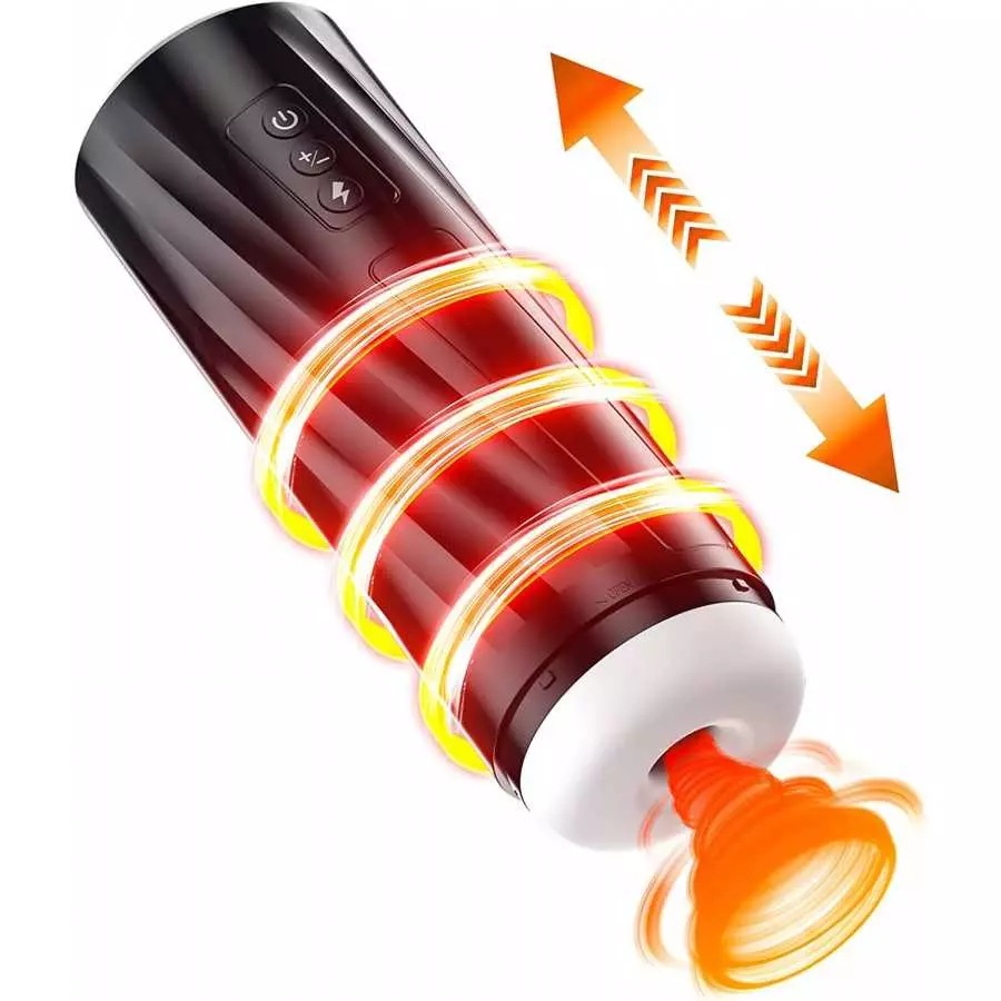 Automatic Male Masturbator, SUPOLA Male Masturbator Cup with 7 Thrusting & Squeezing Modes, Hands-Free Electric Pocket Pussy Mal