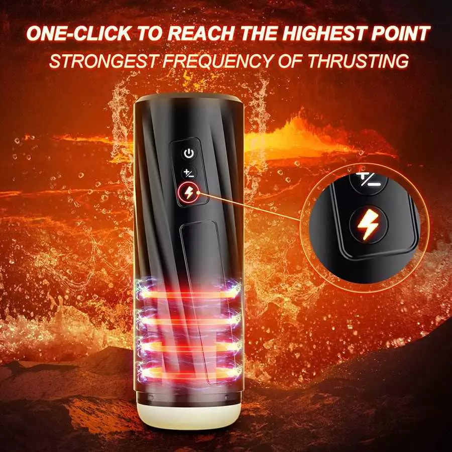 Automatic Male Masturbator, SUPOLA Male Masturbator Cup with 7 Thrusting & Squeezing Modes, Hands-Free Electric Pocket Pussy Mal