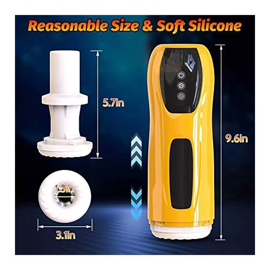 Male Masturbator, Automatic Male Masturbators Cup with 7 Thrusting & 7 Vibrating Modes, Electric Pocket Pussy Realistic Textured