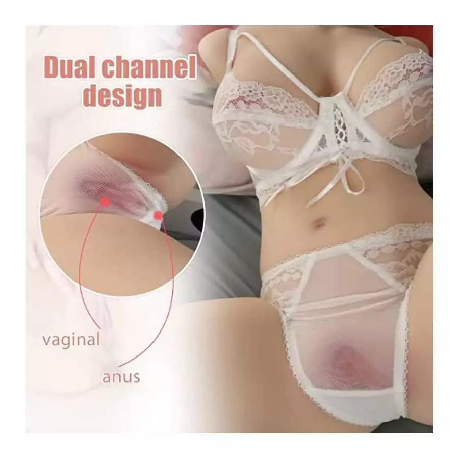 20.3lb Sex Doll Male Masturbator , 3 in 1 Scaled-Down Female Torso Realistic Pocket Pussy with Big Boobs Tight Vaginal & Anal ,