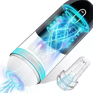 Automatic Male Masturbator - LATUNE Male Masturbator Cup with 5 Suction & 10 Vibration Modes, Realistic Textured Pocket Pussy Va