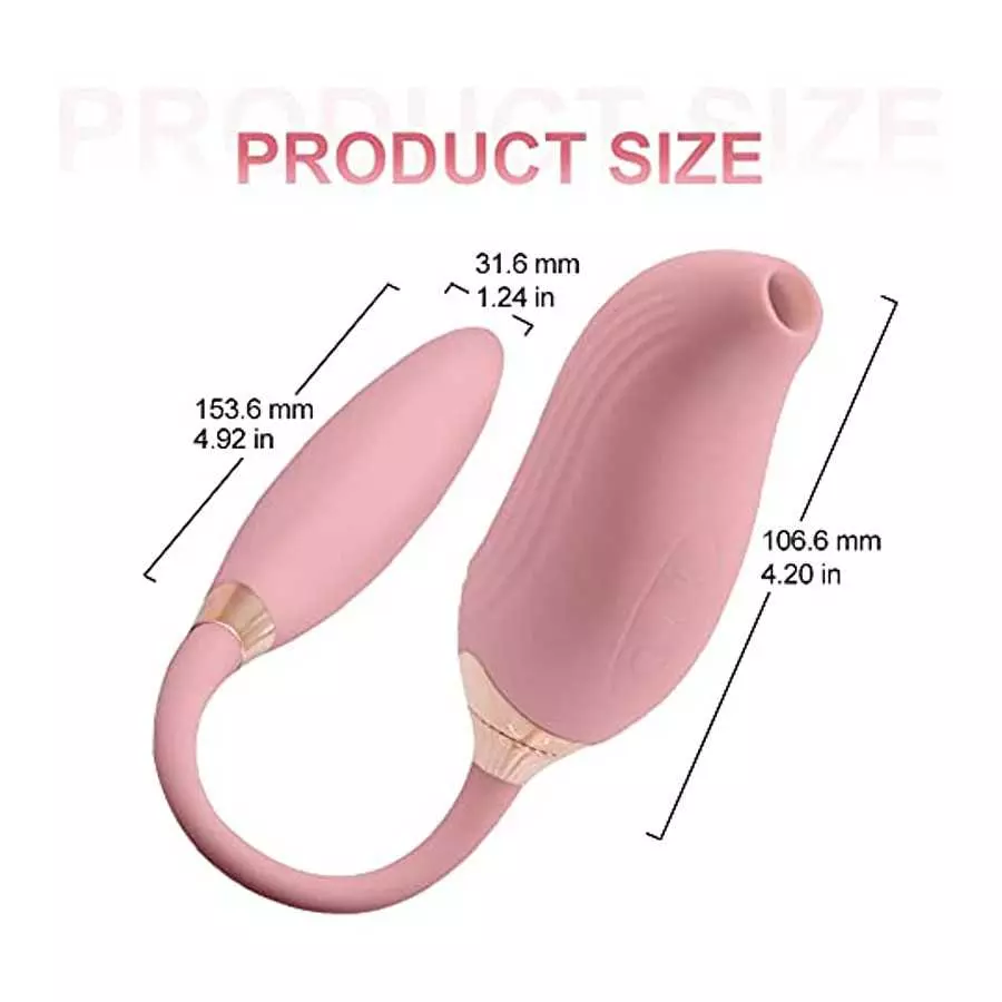 Rose Sex Toys for Women - Adult Toy Vibrator with Thrusting Dildo for Woman Couples Sucking and Stretching Double Play