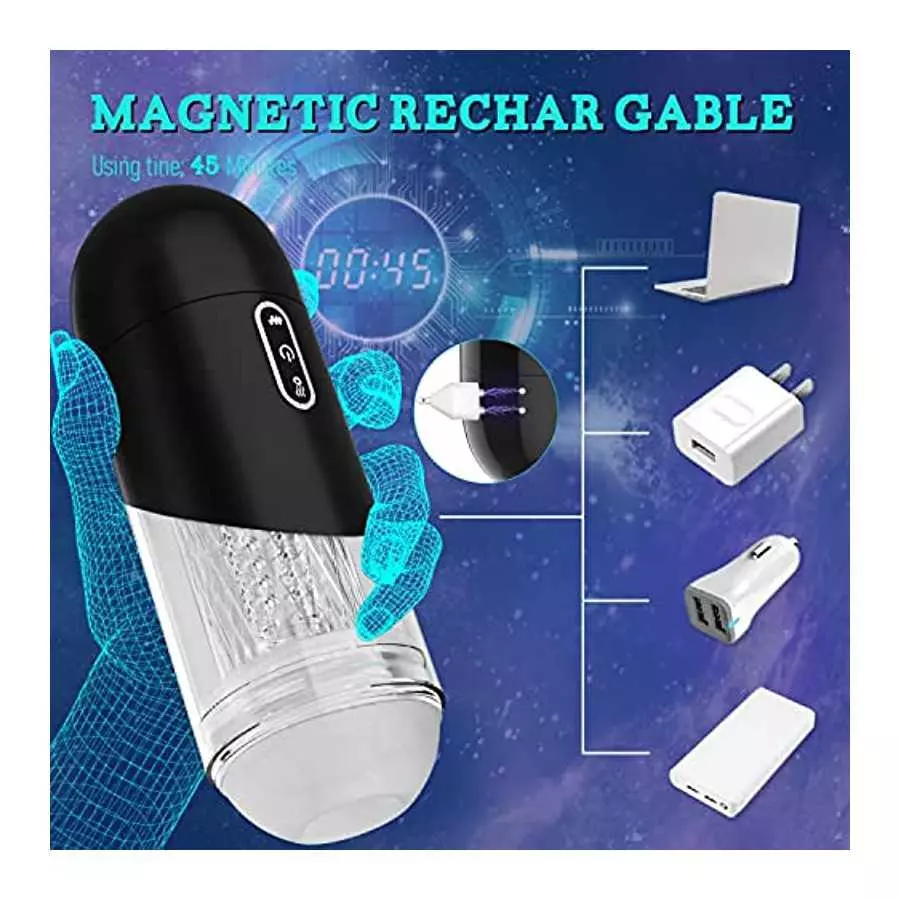 Automatic Male Masturbator - LATUNE Male Masturbator Cup with 5 Suction & 10 Vibration Modes, Realistic Textured Pocket Pussy Va