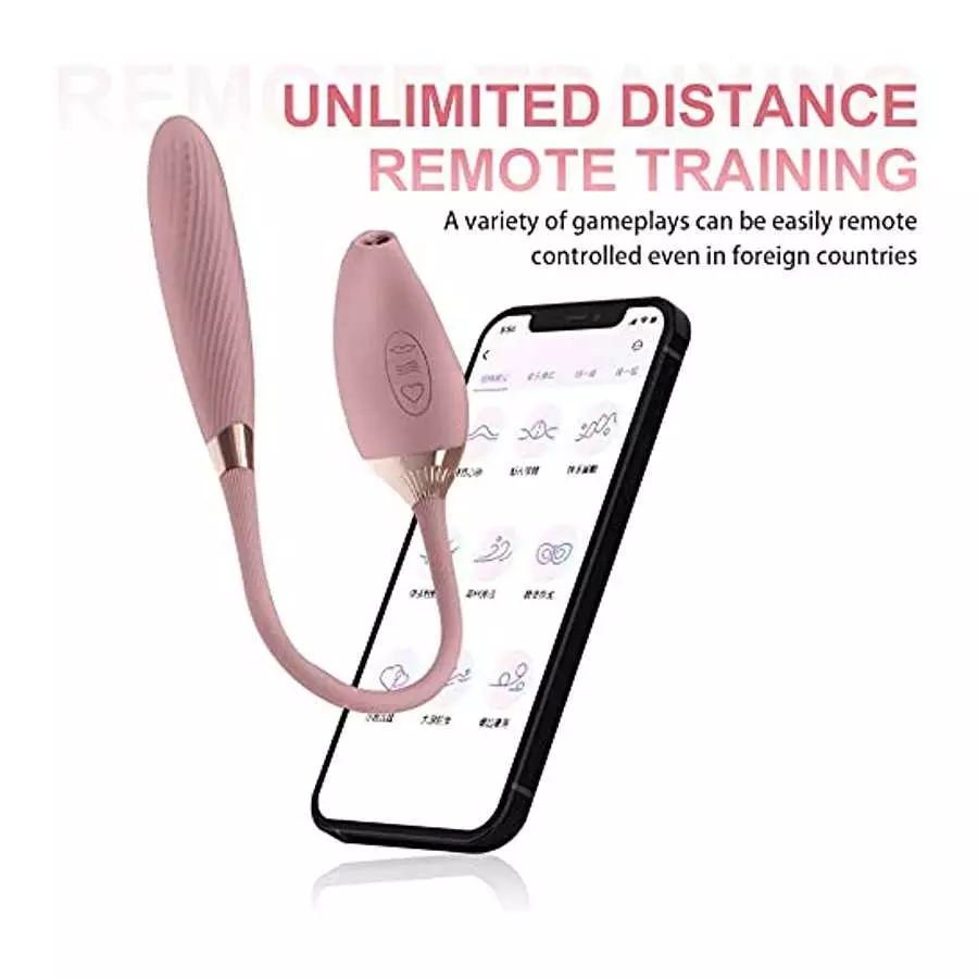 Rose Sex Toys for Women - Adult Toy Vibrator with Thrusting Dildo for Woman Couples Sucking and Stretching Double Play