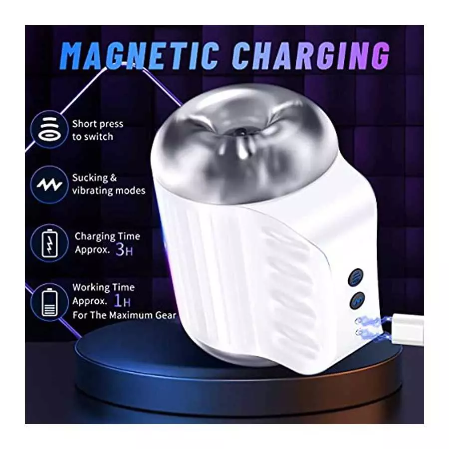 Automatic Male Masturbators Cup with 4 Suction & 10 Vibration Modes, Vibrating Sucking Male Masturbation Cup Adult Sex Toys for