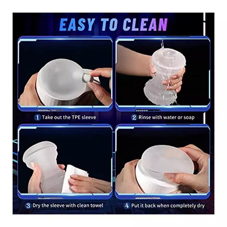 Automatic Male Masturbators Cup with 4 Suction & 10 Vibration Modes, Vibrating Sucking Male Masturbation Cup Adult Sex Toys for