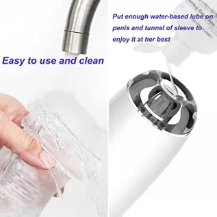 Automatic Male Masturbator,5 Suction & 7 Vibration Modes, Rechargeable by USB,Reusable Soft Sleeve, Masturbation Cup, Sex Toy fo